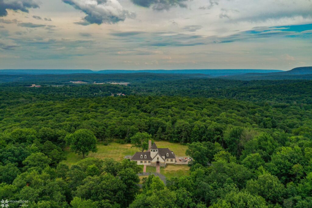 Aerial view of the Pocono Mountains in Northeast Pennsylvania